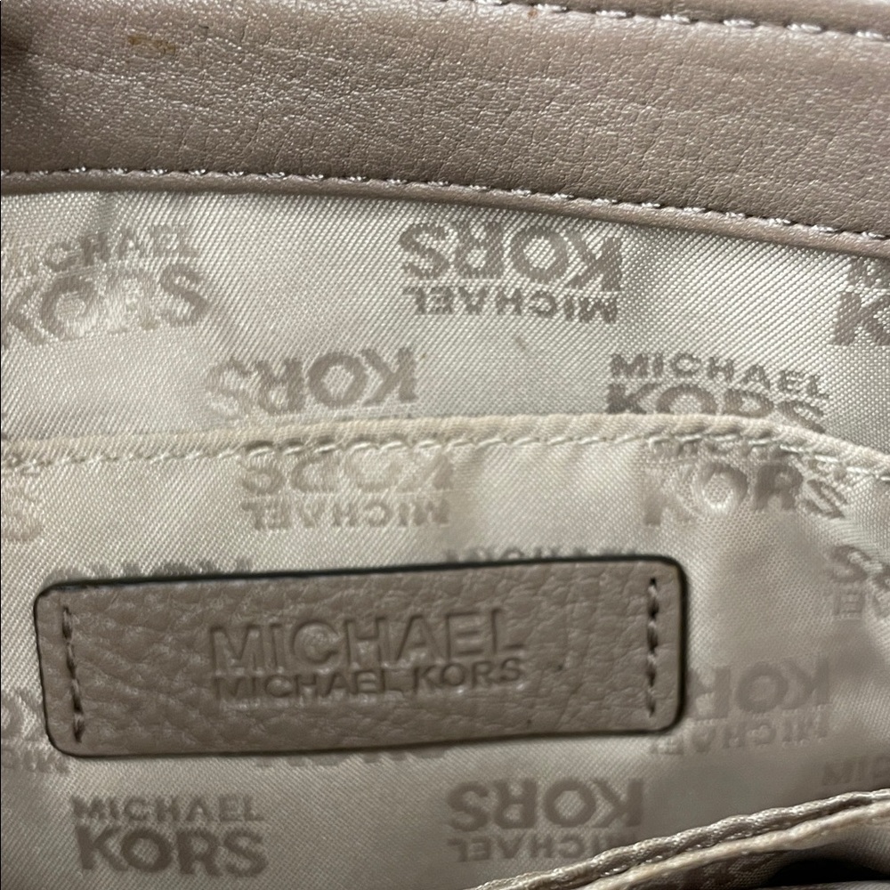 Michael Kors Taupe Leather Shoulder Bag - Picture 3 of 10